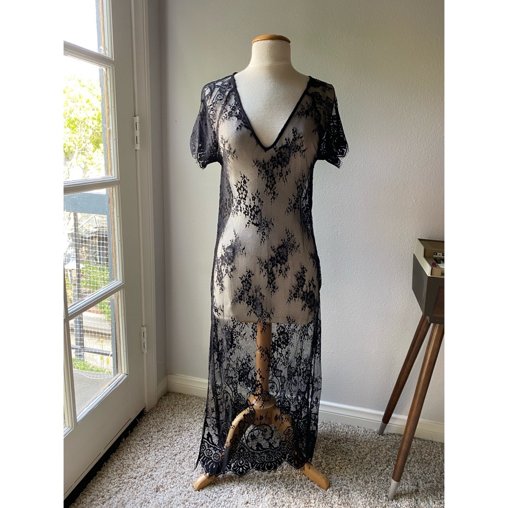 Zara Woman Black Lace Dress